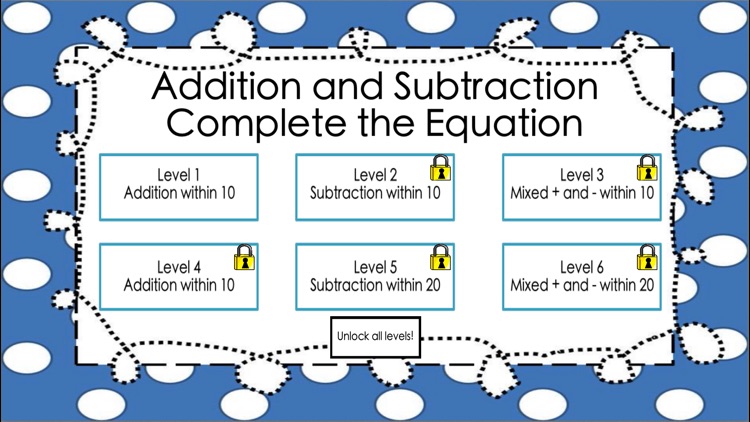 Addition and Subtraction ~ Complete the Equation Free