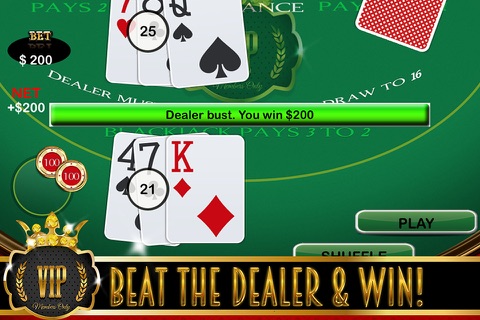 Blackjack VIP - Lucky 21 Casino Chips screenshot 2