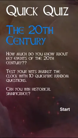 Game screenshot Quick Quiz - 20th Century Events apk