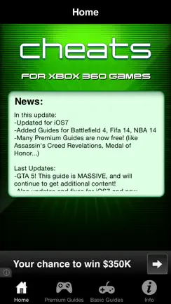 Cheats for XBox 360 Games - Including Complete Walkthroughs iPhone image 1