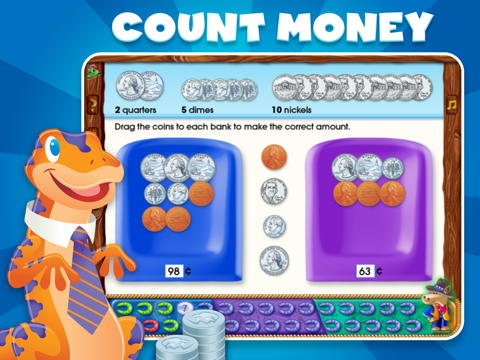 Screenshot #2 for Time, Money & Fractions On-Track