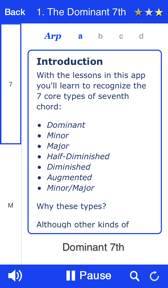 Chordelia Seventh Heaven - improve your music theory and develop your technique with dominant, diminished and more 7th chords - for smooth latin, jazz and gypsy sounds screenshot