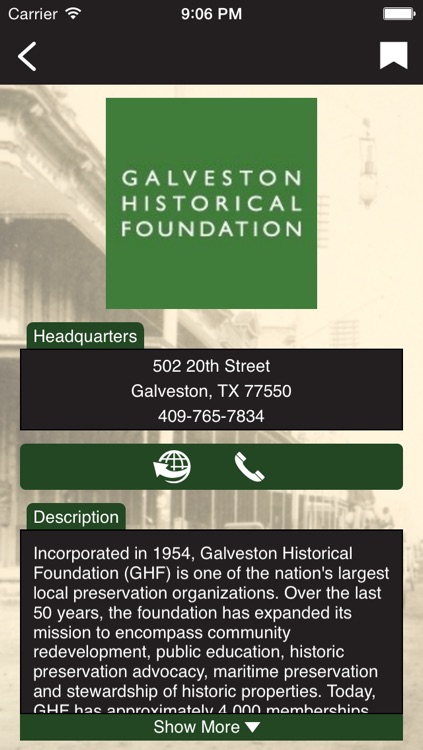 Galveston Historical Foundation Mobile App screenshot-4