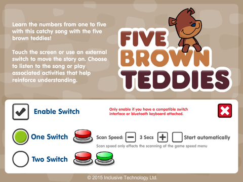 Five Brown Teddies iPad screenshot