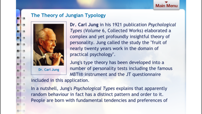 Jungian Type Questionnaire Screenshot