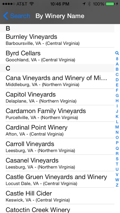 Virginia Winery Finder