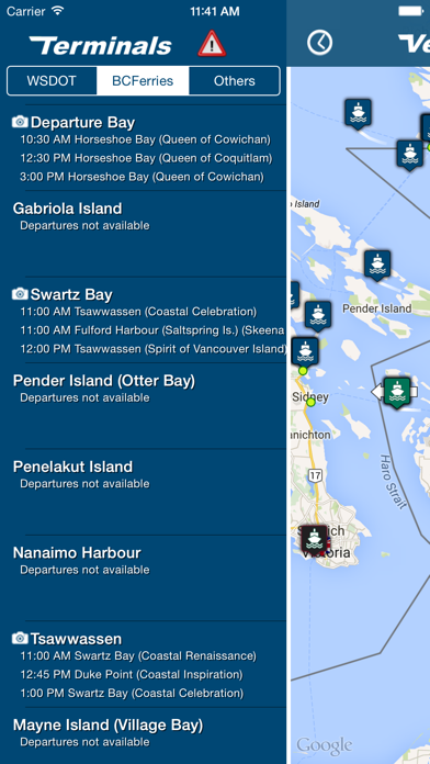 Vessel Watch - Pacific Northwest Ferries screenshot