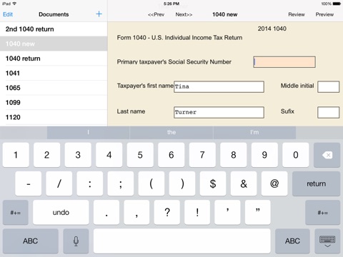 Taxsoftware.com for iPad 2014 screenshot 3