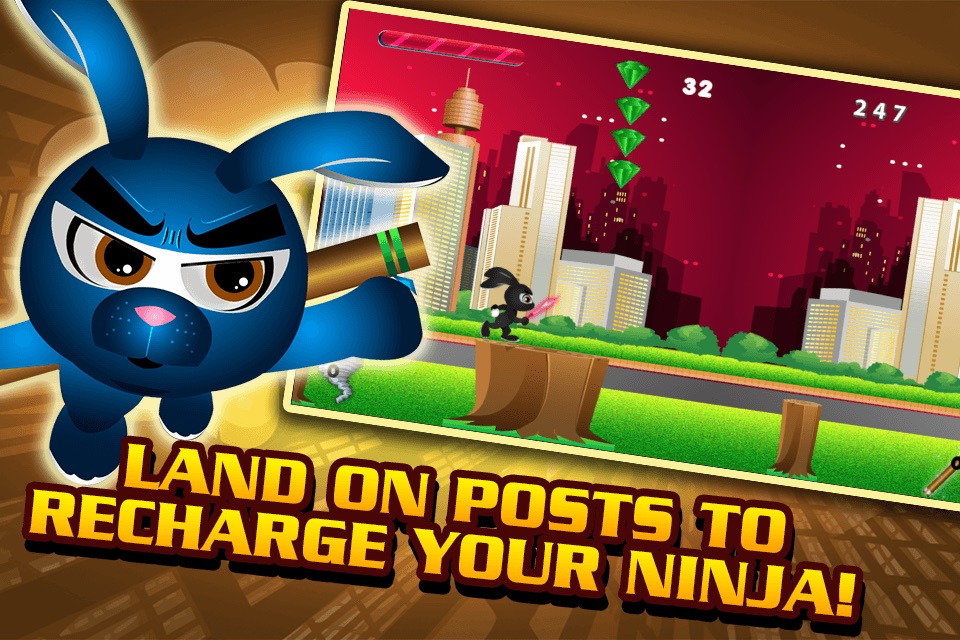 A Mini Ninja Rabbit Race Jump Kick Fun Run Game For Kids screenshot 4