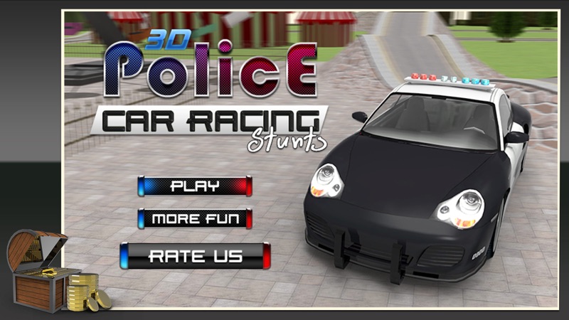 3D Police Car Racing Stunts - Crazy simulator ride and simulation adventure screenshot 1
