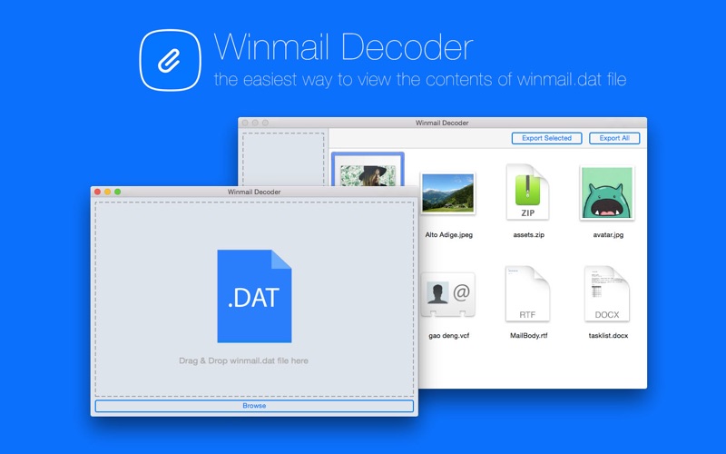 Screenshot #1 pour Winmail Decoder - The Best Winmail.dat Reader