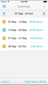 SmartTimesheet screenshot #1 for iPhone