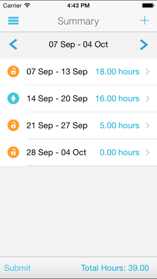 Screenshot #1 pour SmartTimesheet
