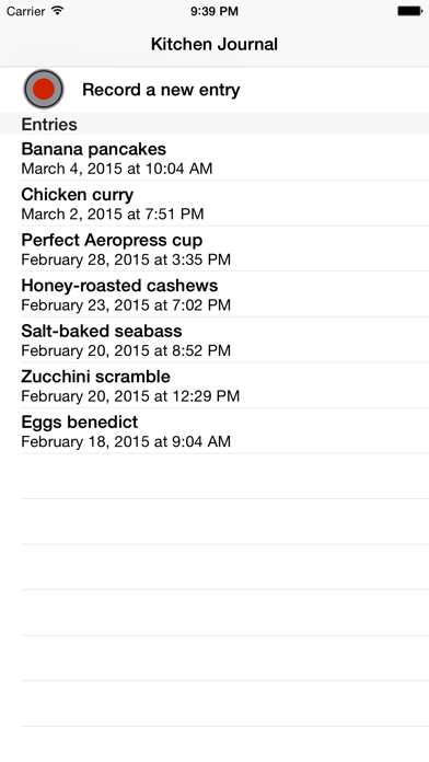 Kitchen Journal screenshot