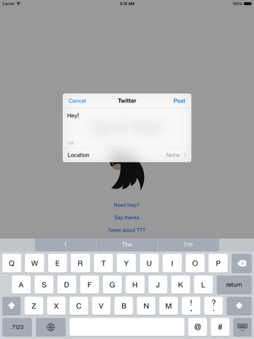 Скриншот из Tap To Tweet (tweet by one click)