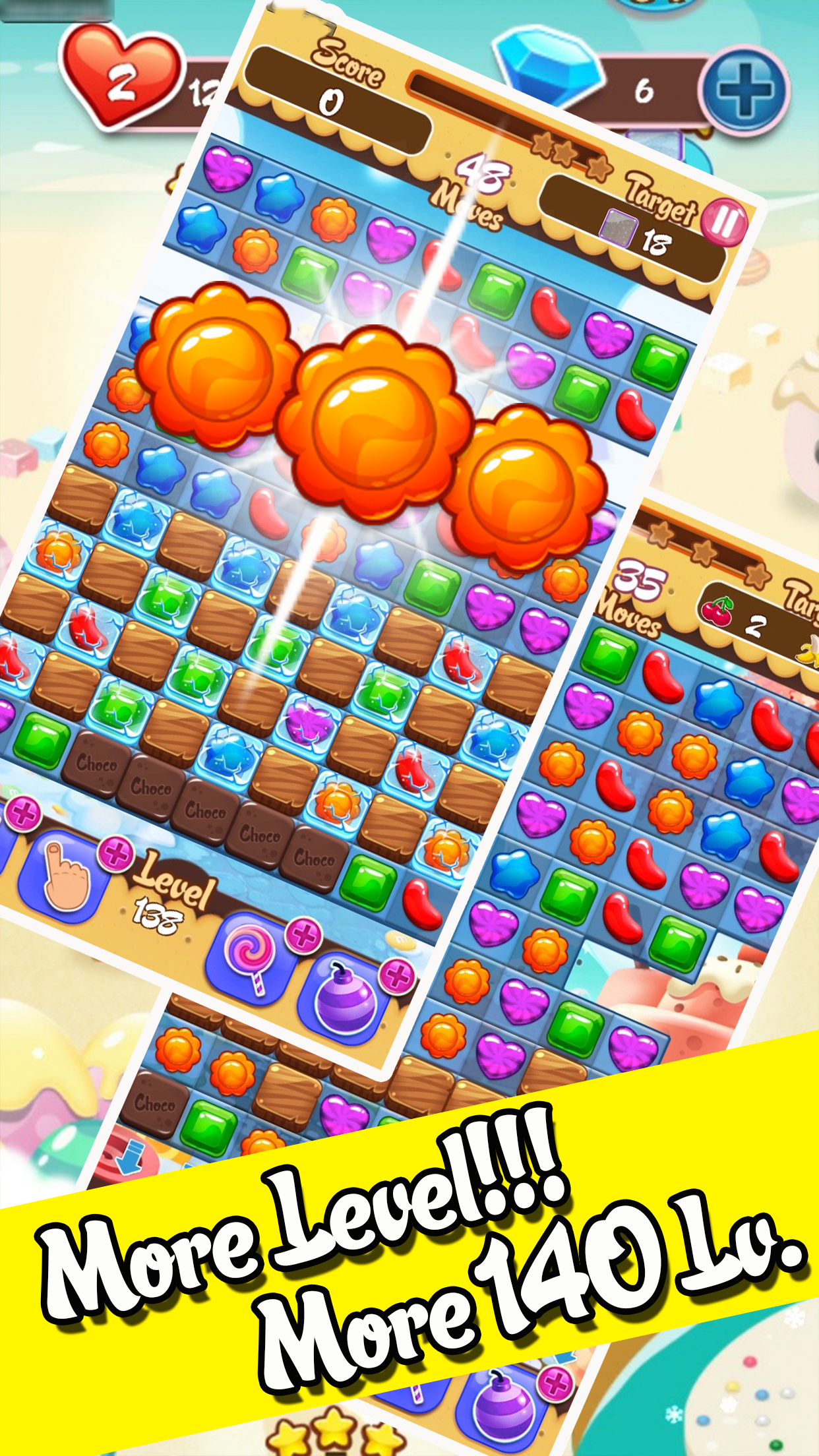 Gummy Fruit Sweet Deluxe Mania : Match 3 Free Game screenshot 4