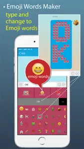 Keyboard+ iOS8 -Color Stickers Keyboards, Emoji Words Maker screenshot #4 for iPhone