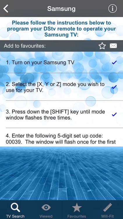 Remote Controller Codes for DStv