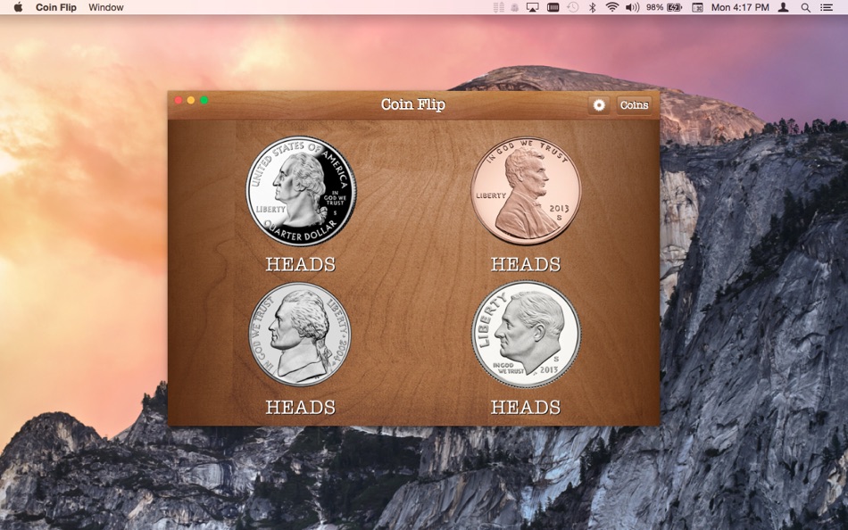 #2. Coin Flip (macOS) 由: App Tyrant Corp