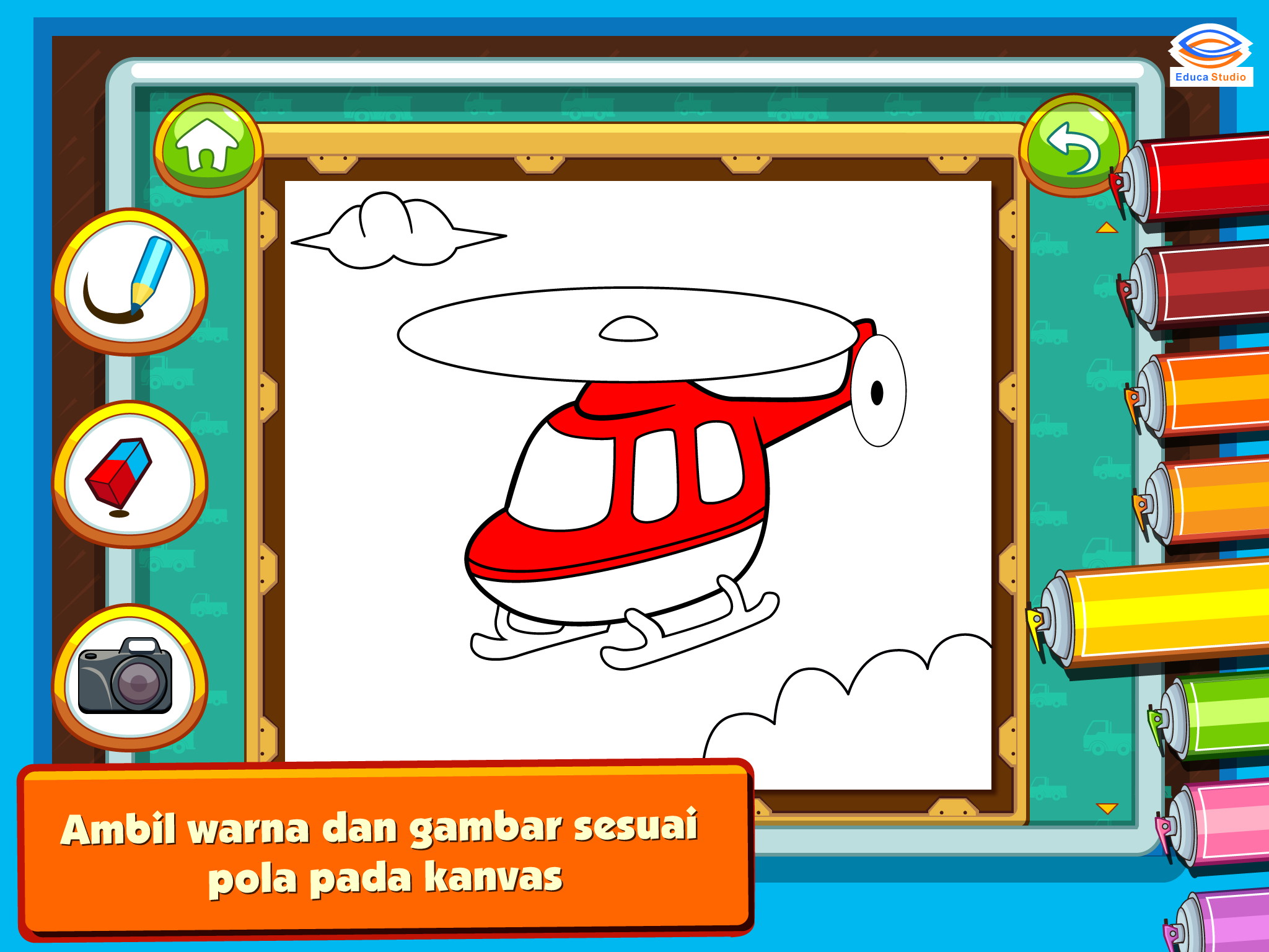 Marbel Mewarnai Transportasi