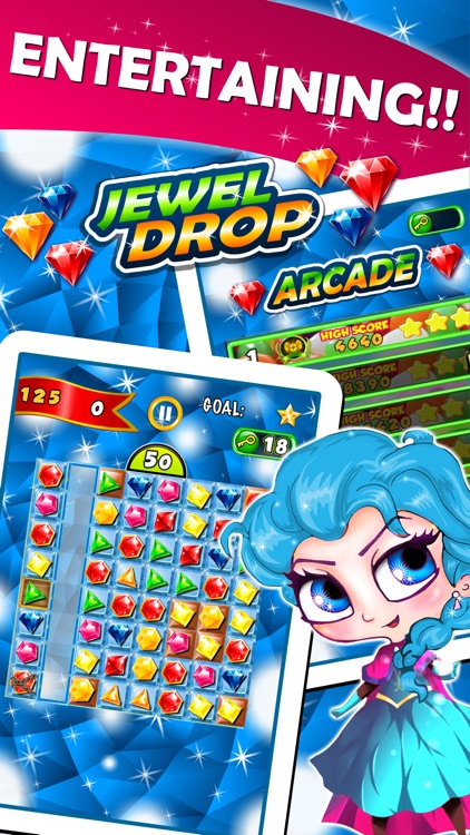 Jewel's Drop Match-3 - diamond game and kids digger's mania hd free