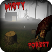 Scary horror apocalypse masacre  Undead zombie hunter survival mission in dark nightmare forest of terror