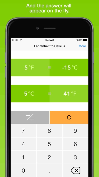 Fahrenheit To Celsius, the fastest temperature converter