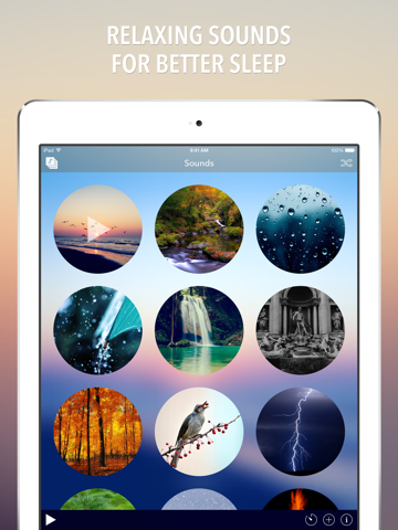 Screenshot #4 pour Relax Sounds - Des mélodies naturelles et ambiantes relaxantes. Aide à mieux dormir, à calmer bébé, à générer un bruit blanc, à pratiquer la méditation et le yoga