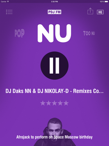 Radio broadcasts the best of electronic music - PROMODJ FM iPad screenshot 3 - Music app