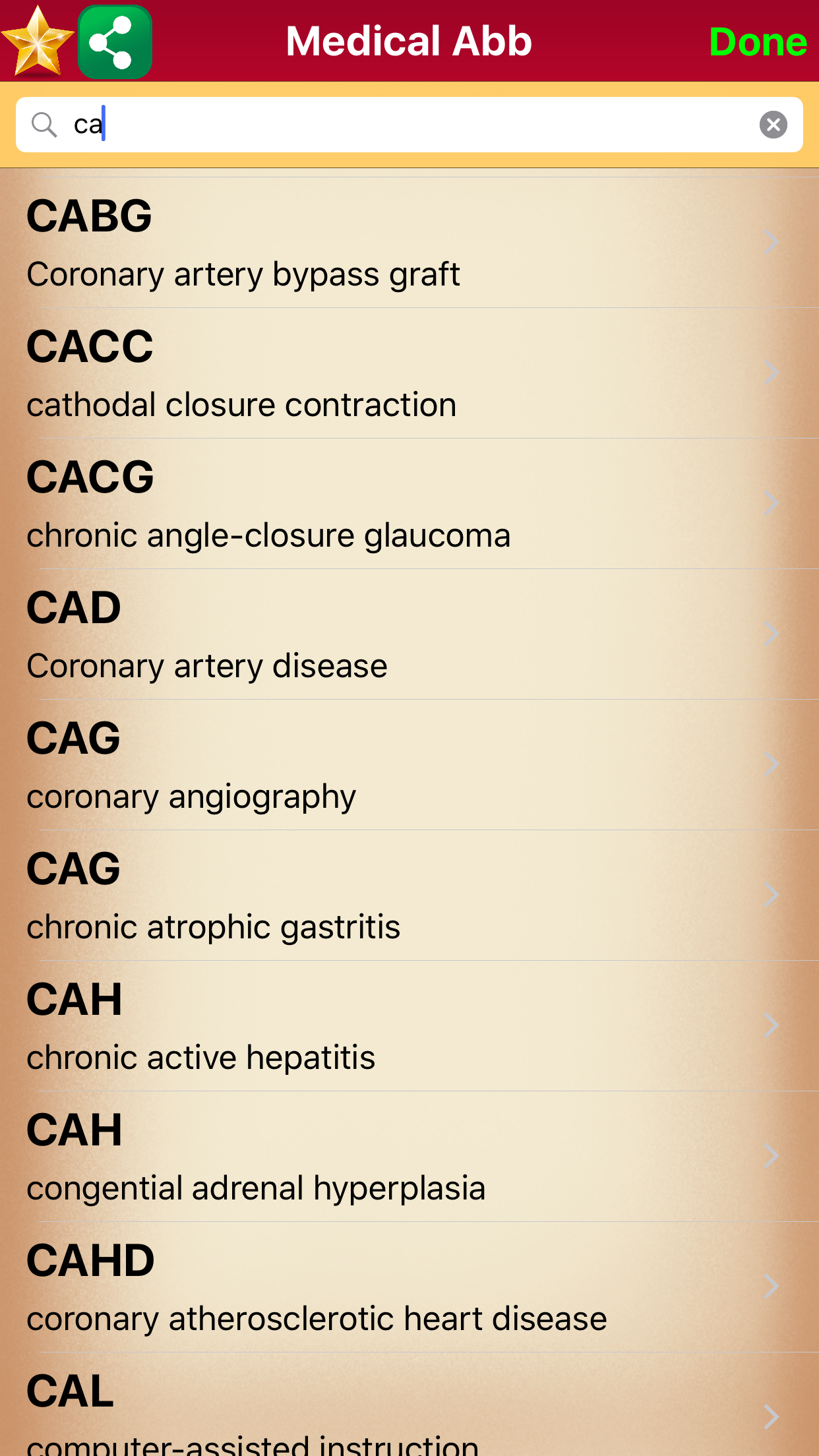 Medical Abbreviations Quick Search