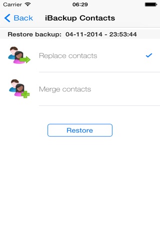 iBackup Contacts screenshot 3