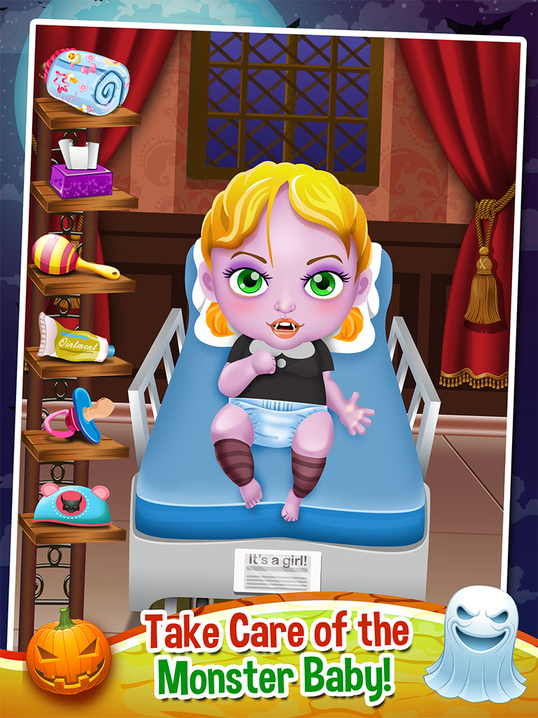 Mommy's Monster Pet Newborn Baby Doctor Salon - my new born spa care games!