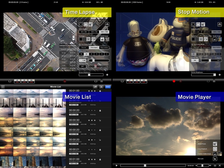 HEx (cam) HD - Video Recording + Time Lapse + Stop Motion - screenshot-3