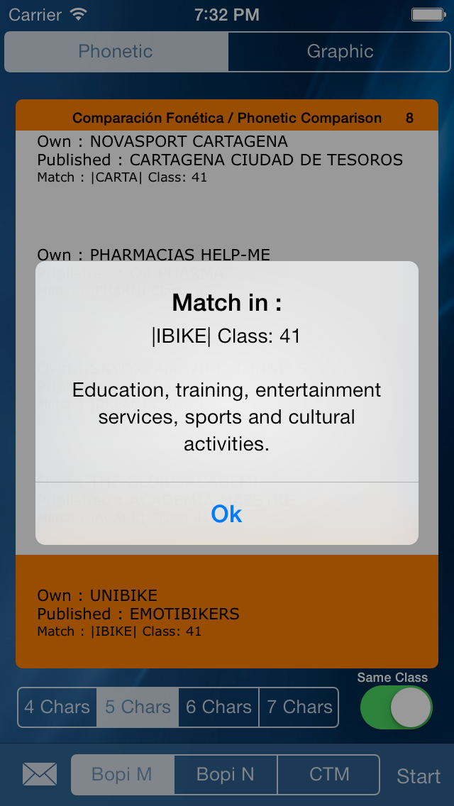 SPI Trademarks Screenshot