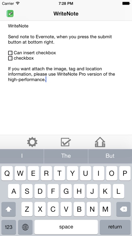 WriteNote (Free) - Easy to append memo for Evernote.