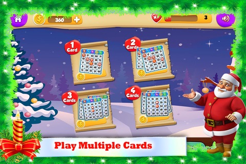 Santa Claus Christmas Bingo - Xmas Casino Fun screenshot 3