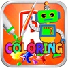 Robot Coloring Page Edition