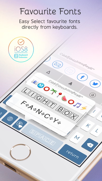 Cute Fonts Keyboard Extension FREE - Type with Cutie Fonts and Choose Beautiful Word from Suggestion Bar