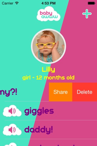 Baby awww - Record your Baby 's first words! screenshot 3