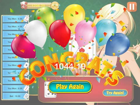 HiLo Card Casino Game iPad screenshot