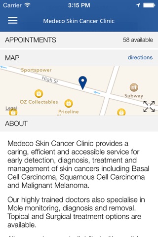 Medeco Skin Cancer Clinic Penrith screenshot 2