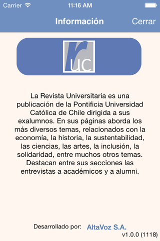 Revista Universitaria UC screenshot 3
