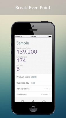 Calculating break-even point - TonTon screenshot 1