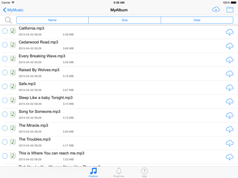 Screenshot #4 pour Box MP3 - Music Manager & Ringtone.s Maker from Cloud Drives
