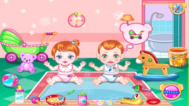 Care Twins Baby - Play,Feed,Bath,Sleep
