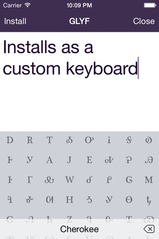 Glyf: Unicode keyboard screenshot 4