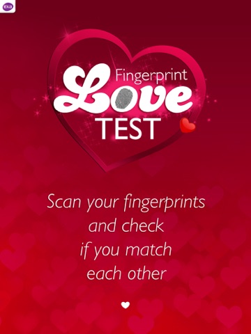 Fingerprint Love Scanner iPad screenshot 1 - Entertainment app