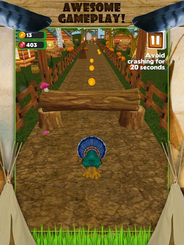 Screenshot #5 pour Turkey Run 3D Thanksgiving Infini Runner jeu gratuit