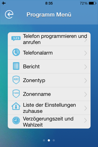 Nemaxx K2 Alarm system screenshot 2