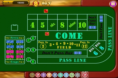 1-2-3 Craps Fun Dice Casino Game Free screenshot 2